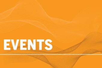 text graphic that says events